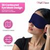 3D Contoured Luxury Blindfold Sleep Mask, Eye Mask for Sleeping, Light Blocking Eye Blinder with Adjustable Strap for Men & Women, Soft & Comfortable Sleep Mask for Travel Shift Work, Navy Blue view 4