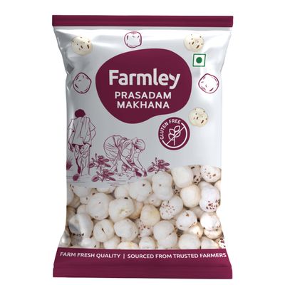 Farmley Uncooked Phool Makhana Gluten Free | Raw Foxnuts, Popped Lotus Seed, 100% Natural & Crunchy, High Protein Nutritious Snack | Yoga & Ayurvedic Diet - 200 g (7oz)