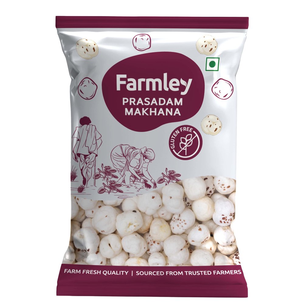 Farmley Uncooked Phool Makhana Gluten Free | Raw Foxnuts, Popped Lotus Seed, 100% Natural & Crunchy, High Protein Nutritious Snack | Yoga & Ayurvedic Diet - 200 g (7oz)
