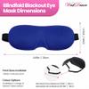 3D Contoured Luxury Blindfold Sleep Mask, Eye Mask for Sleeping, Light Blocking Eye Blinder with Adjustable Strap for Men & Women, Soft & Comfortable Sleep Mask for Travel Shift Work, Royal Blue view 2