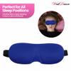 3D Contoured Luxury Blindfold Sleep Mask, Eye Mask for Sleeping, Light Blocking Eye Blinder with Adjustable Strap for Men & Women, Soft & Comfortable Sleep Mask for Travel Shift Work, Royal Blue view 3