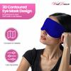 3D Contoured Luxury Blindfold Sleep Mask, Eye Mask for Sleeping, Light Blocking Eye Blinder with Adjustable Strap for Men & Women, Soft & Comfortable Sleep Mask for Travel Shift Work, Royal Blue view 4
