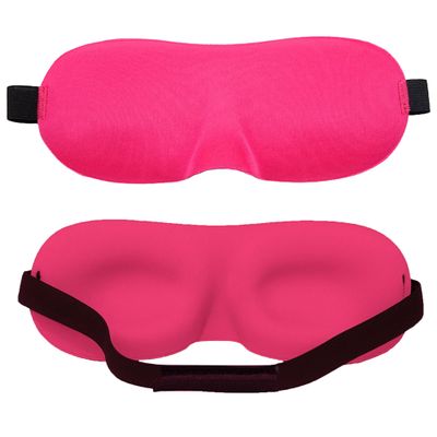 3D Contoured Luxury Blindfold Sleep Mask, Eye Mask for Sleeping, Light Blocking Eye Blinder with Adjustable Strap for Men & Women, Soft & Comfortable Sleep Mask for Travel Shift Work, Hot Pink