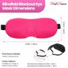 3D Contoured Luxury Blindfold Sleep Mask, Eye Mask for Sleeping, Light Blocking Eye Blinder with Adjustable Strap for Men & Women, Soft & Comfortable Sleep Mask for Travel Shift Work, Hot Pink view 2