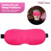 3D Contoured Luxury Blindfold Sleep Mask, Eye Mask for Sleeping, Light Blocking Eye Blinder with Adjustable Strap for Men & Women, Soft & Comfortable Sleep Mask for Travel Shift Work, Hot Pink view 3