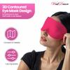 3D Contoured Luxury Blindfold Sleep Mask, Eye Mask for Sleeping, Light Blocking Eye Blinder with Adjustable Strap for Men & Women, Soft & Comfortable Sleep Mask for Travel Shift Work, Hot Pink view 4