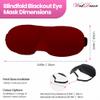3D Contoured Luxury Blindfold Sleep Mask, Eye Mask for Sleeping, Light Blocking Eye Blinder with Adjustable Strap for Men & Women, Soft & Comfortable Sleep Mask for Travel Shift Work, Burgundy view 2