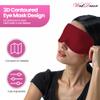 3D Contoured Luxury Blindfold Sleep Mask, Eye Mask for Sleeping, Light Blocking Eye Blinder with Adjustable Strap for Men & Women, Soft & Comfortable Sleep Mask for Travel Shift Work, Burgundy view 4