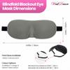 3D Contoured Luxury Blindfold Sleep Mask, Eye Mask for Sleeping, Light Blocking Eye Blinder with Adjustable Strap for Men & Women, Soft & Comfortable Sleep Mask for Travel Shift Work, Grey view 2