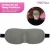 3D Contoured Luxury Blindfold Sleep Mask, Eye Mask for Sleeping, Light Blocking Eye Blinder with Adjustable Strap for Men & Women, Soft & Comfortable Sleep Mask for Travel Shift Work, Grey view 3