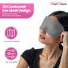 3D Contoured Luxury Blindfold Sleep Mask, Eye Mask for Sleeping, Light Blocking Eye Blinder with Adjustable Strap for Men & Women, Soft & Comfortable Sleep Mask for Travel Shift Work, Grey view 4