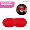 3D Contoured Luxury Blindfold Sleep Mask, Eye Mask for Sleeping, Light Blocking Eye Blinder with Adjustable Strap for Men & Women, Soft & Comfortable Sleep Mask for Travel Shift Work, Red view 3