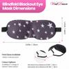 3D Contoured Luxury Blindfold Sleep Mask, Eye Mask for Sleeping, Light Blocking Eye Blinder with Adjustable Strap for Men & Women, Soft & Comfortable Sleep Mask for Travel Shift Work, Star Printed view 2