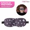 3D Contoured Luxury Blindfold Sleep Mask, Eye Mask for Sleeping, Light Blocking Eye Blinder with Adjustable Strap for Men & Women, Soft & Comfortable Sleep Mask for Travel Shift Work, Star Printed view 3