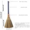 TTS For Home Handmade Whisk Sweeping Broom - Brooms for Wedding Jumping Ceremony Halloween DIY Decoration - Vietnamese Straw Soft Broom - 12.2" Width, 26.38" Length view 2