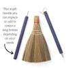 TTS For Home Handmade Whisk Sweeping Broom - Brooms for Wedding Jumping Ceremony Halloween DIY Decoration - Vietnamese Straw Soft Broom - 12.2" Width, 26.38" Length view 3
