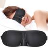 3D Contoured Eye Mask for Sleeping, Luxury Blindfold Sleep Mask with Adjustable Strap, Soft and Comfortable Night Eye Mask for Men Women, Light Blocking Eye Blinder for Travel Sleeping, Black view 2