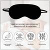 3D Contoured Eye Mask for Sleeping, Luxury Blindfold Sleep Mask with Adjustable Strap, Soft and Comfortable Night Eye Mask for Men Women, Light Blocking Eye Blinder for Travel Sleeping, Black view 3
