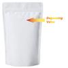 12oz Coffee Bags 100 Pieces - High Barrier White Kraft Paper Stand up Ziplock Pouches Bags with Valve & Zipper (100 Pcs, 12 Ounce/340 Gram/0.75 lb) view 2