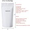 12oz Coffee Bags 100 Pieces - High Barrier White Kraft Paper Stand up Ziplock Pouches Bags with Valve & Zipper (100 Pcs, 12 Ounce/340 Gram/0.75 lb) view 3