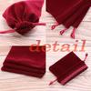 Mini Skater 25Pcs Velvet Drawstring Pouches 3.9" x 3.5" Small Jewelry Gift Bags for Wedding Christmas Party Favors (Red Wine) view 4