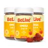 BeLive Organic Omega 3 Gummies - Omega 3 6 9 7 DHA & EPA from Flaxseed Oil & Sea Buckthorn Fruit Oil, Vegan, for Kids & Adults, Full Body, Brain & Eye Support, Sugar Free  Peach | 3-Pack view 1