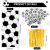 100 Pieces Soccer Ball Treat Bags 2 Designs Soccer Goodie Bags Football Cellophane Bags Party Favor Gift Bag with 100 Pieces Twist Ties for Kids Soccer Themed Birthday Supplies view 2