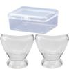 Boyizupha 2Pcs Transparent Glass Eye Wash Cup for Eye Rinse,Cleansing with Storage Container,Set of 2 view 1