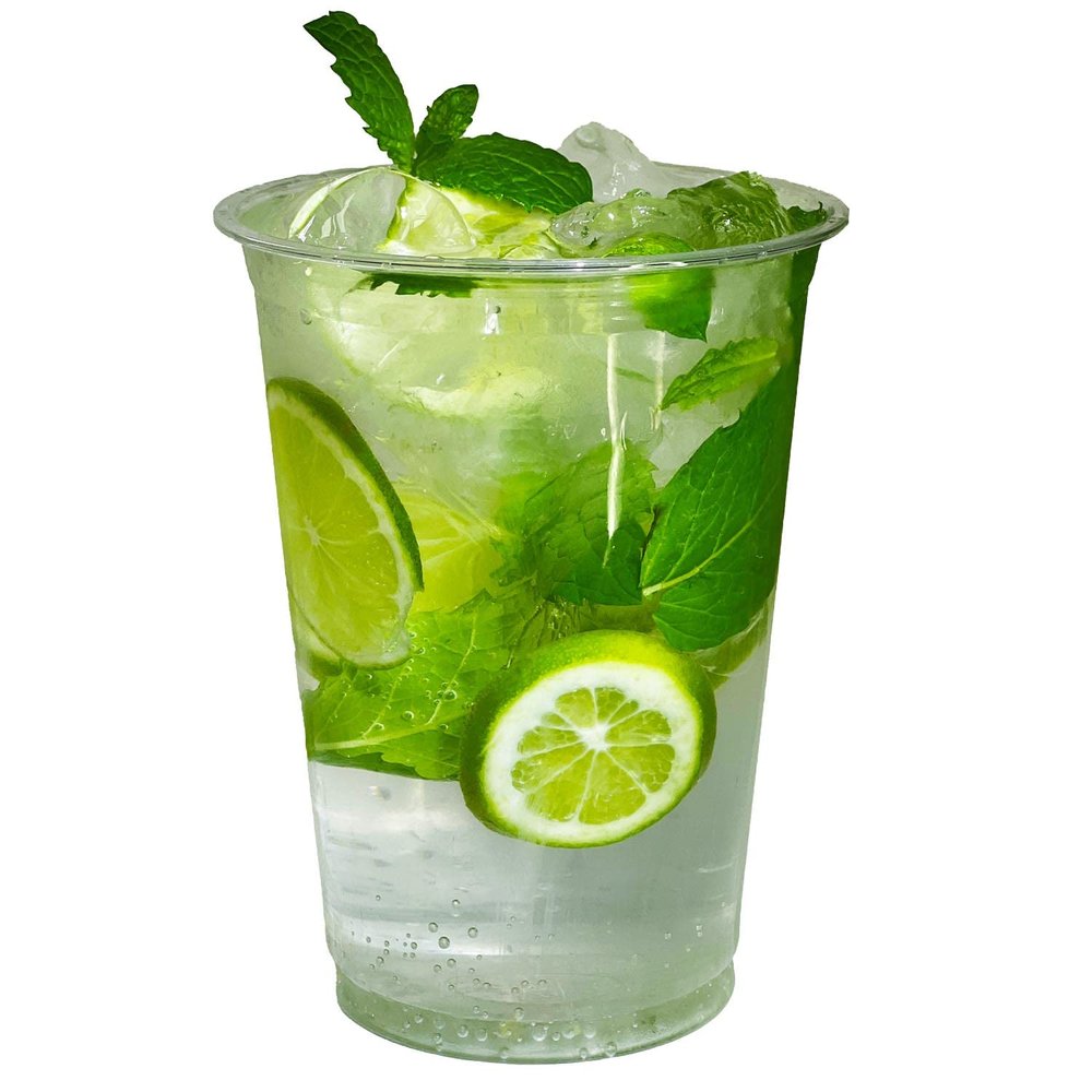 32 oz Plastic Cups | Clear Plastic Disposable Pet Cups | Crystal Clear Cup | Cold Smoothie | Iced Coffee Go Cups | Ideal for Coffee, Parfait, Juice, Soda, Cocktail, Party Cups, Meal Prep (500)