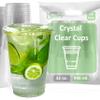 32 oz Plastic Cups with Lids | Iced Coffee Go Cups and Lids | Cold Smoothie | Clear Plastic Disposable Pet Cups | Ideal for Coffee, Parfait, Juice, Soda, Cocktail, Party Cups, Meal Prep (250) view 2