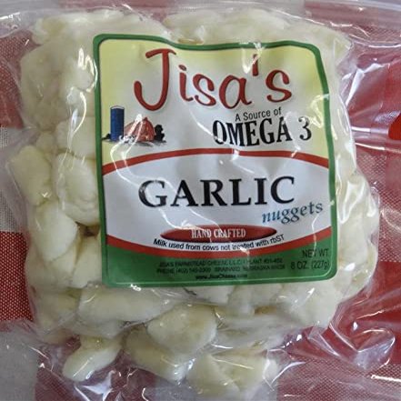 Garlic Nuggets | 6-Pack | 8 oz Each | Artisan Cheese | Made with Whole Milk | Crafed in Small Batches | Product of Nebraska | Jisa's Farmstead Cheese