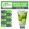 32 oz Plastic Cups with Lids | Iced Coffee Go Cups and Lids | Cold Smoothie | Clear Plastic Disposable Pet Cups | Ideal for Coffee, Parfait, Juice, Soda, Cocktail, Party Cups, Meal Prep (150) view 4