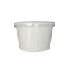 DHG PROFESSIONAL [250 Cups + 250 Lids] 96mm White Paper Deli Containers and PP clear Plastic Lids (16oz) view 1