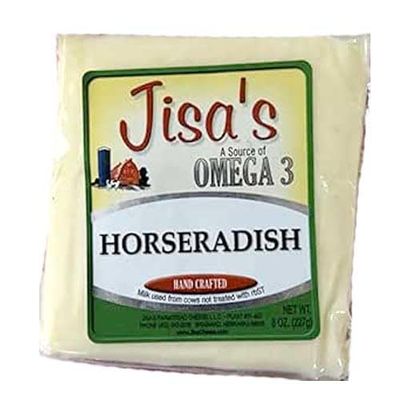 Horseradish | 6-Pack | 8 oz Each | Artisan Cheese | Made with Whole Milk | Crafted in Small Batches | Product of Nebraska | Jisa's Farmstead Cheese