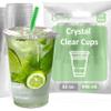 EcoQuality 32 oz Clear Plastic Disposable Cups with Lids and Smoothie Straws - Clear PET Cup for Smoothies, Protein Shakes, Bubble Tea, Iced Coffee, Boba, Fresh Juice, Meal Prep, Party Cup (250) view 1
