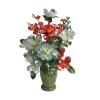 hanxiaoyishop Bonsai Tree Artificial Bonsai Jade Vase Decoration Bonsai Faux Peony Flower Potted Plant for Living Room TV Cabinet Bonsai Desktop Display Artificial Tree view 1