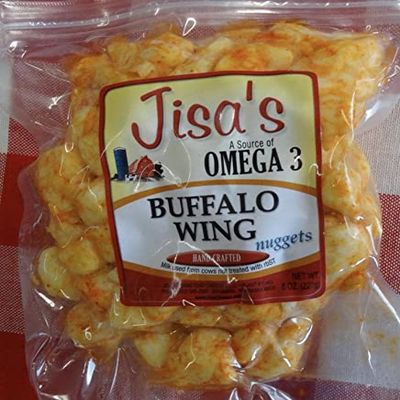 Buffalo Wing Nuggets | 6-Pack | 8 oz Each | Artisan Cheese | Made with Whole Milk | Crafted in Small Batches | Jisa's Farmstead Cheese