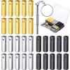 Funrous 30 Pcs Metal Aglets Shoelace Tips Shoe Lace Hoodie String Caps DIY Aglets for Shoelace End Caps with Screwdriver Shoe String Tips Head for Canvas Sneakers Hoodies Clothes(Gold, Silver, Black) view 1