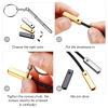 Funrous 30 Pcs Metal Aglets Shoelace Tips Shoe Lace Hoodie String Caps DIY Aglets for Shoelace End Caps with Screwdriver Shoe String Tips Head for Canvas Sneakers Hoodies Clothes(Gold, Silver, Black) view 2