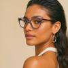 2SeeLife Narrow Cat Eye Reading Glasses for Women  SmallMedium Fit, Sturdy Frame, Spring Hinges, Stylish Cateye Readers, Purple, +2.50 view 3