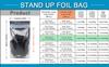 FERENLI 500 Pieces Stand Up Clear Front Zipper Lock Resealable Aluminum Mylar Foil Plastic Packaging Bag for Zip Heat Seal Package Lock with Tear Notch Long Term Food Storage 4.7x7.9 inch view 2