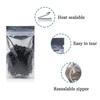 FERENLI 500 Pieces Stand Up Clear Front Zipper Lock Resealable Aluminum Mylar Foil Plastic Packaging Bag for Zip Heat Seal Package Lock with Tear Notch Long Term Food Storage 4.7x7.9 inch view 3