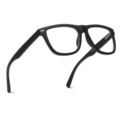 2SeeLife Oversized Blue Light TR-90 Reading Glasses for Men  Medium Fit, Sturdy Frame, Spring Hinges, Premium Readers, Black, +2.50