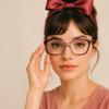 2SeeLife Large Cat Eye Reading Glasses For Women - Medium-Wide Faces, Durable Frame, Spring Hinges, Oversized Cateye Readers, Purple, +1.50 view 3