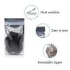 FERENLI 500 Pieces Stand Up Clear Front Zipper Lock Resealable Aluminum Mylar Foil Plastic Packaging Bag for Zip Heat Seal Package Lock with Tear Notch Long Term Food Storage 5.9x8.7 inch view 3