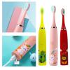 KIGHKX Kids Electric Toothbrushes Children's Sonic Toothbrush Cute Cartoon Teeth Whitening Toothbrush Soft Bristle Kids Baby Toothbrush + 6 toothbrush heads view 2