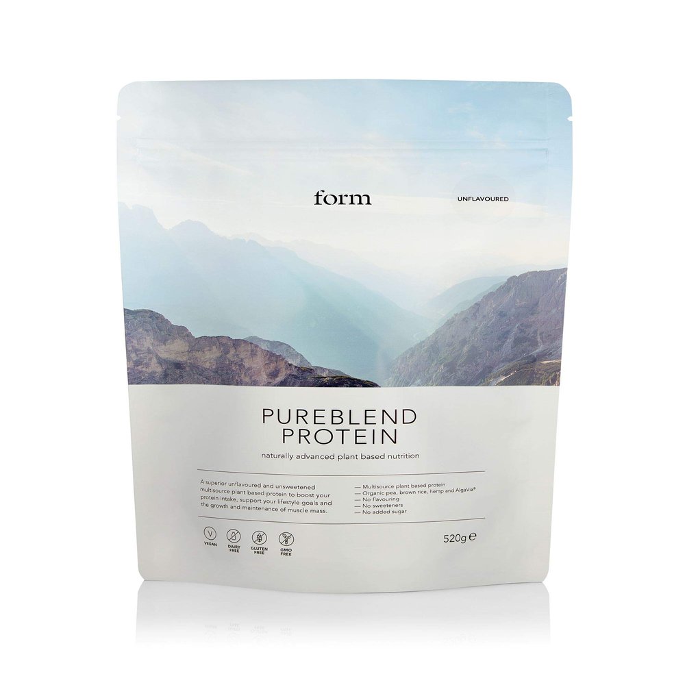Form Pureblend Protein - Unsweetened and Unflavored Vegan Protein Powder - 15g of Plant Protein Powder Unflavored per Serving. Perfect for Your Smoothies, Cooking and Baking