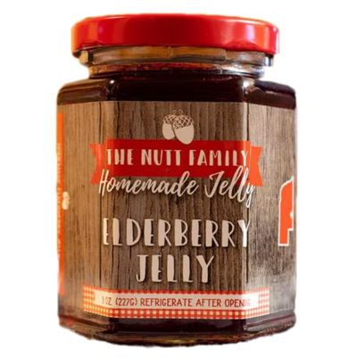 Elderberry Jelly 9 oz | Pack of 2 | Nebraska Home Grown Ingredients | Nutt Family Jams & Jellies