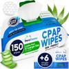 CPAP Mask Wipes - 150 Count Jumbo Pack + 6 Travel Sheets - Dura Cleanse Extra Large, Extra Moist Cleaning Wipes for Full Face, Nasal Masks Unscented Cleaner for CPAP Machine, Supplies and Accessories view 1