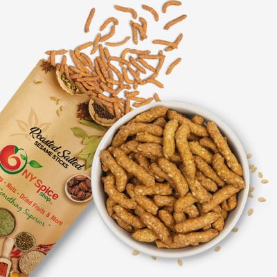 NY SPICE SHOP Sesame Sticks Regular 3 Lbs. (Pound) Freshest Taste Sesame Sticks Mouthwatering Snacks Blend Deliciously & Fresh Roasted Regular Sesame Sticks - Gourmet Cajun Spice Snacks (Regular)